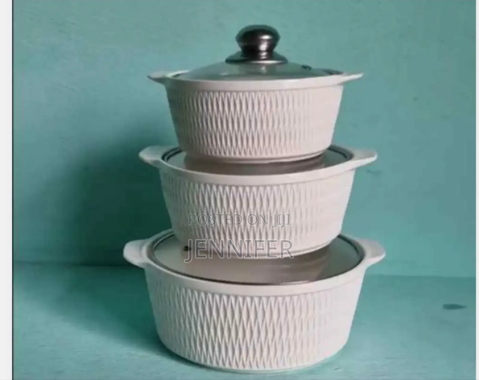 3pcs Ceramic Serving Dishes/Soup Pot