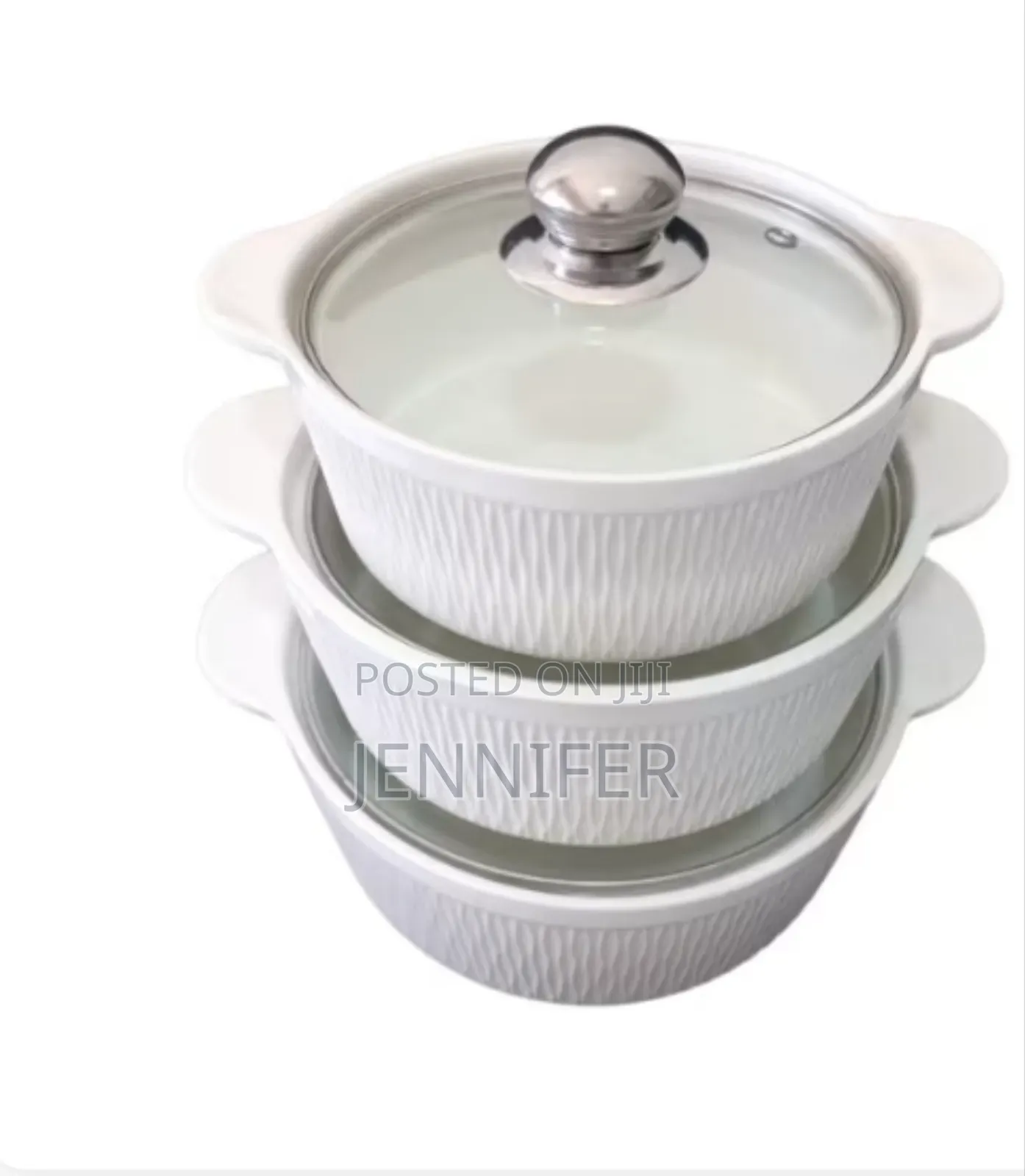 3pcs Ceramic Serving Dishes/Soup Pot