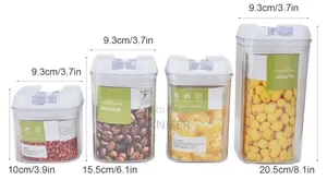 4pcs Air Tight Food Storage Containers