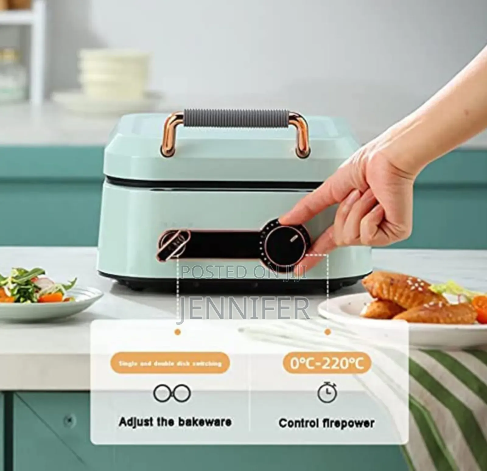 Double Sided Electric Griddle Heating Grill Machine