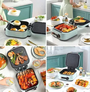 Double Sided Electric Griddle Heating Grill Machine