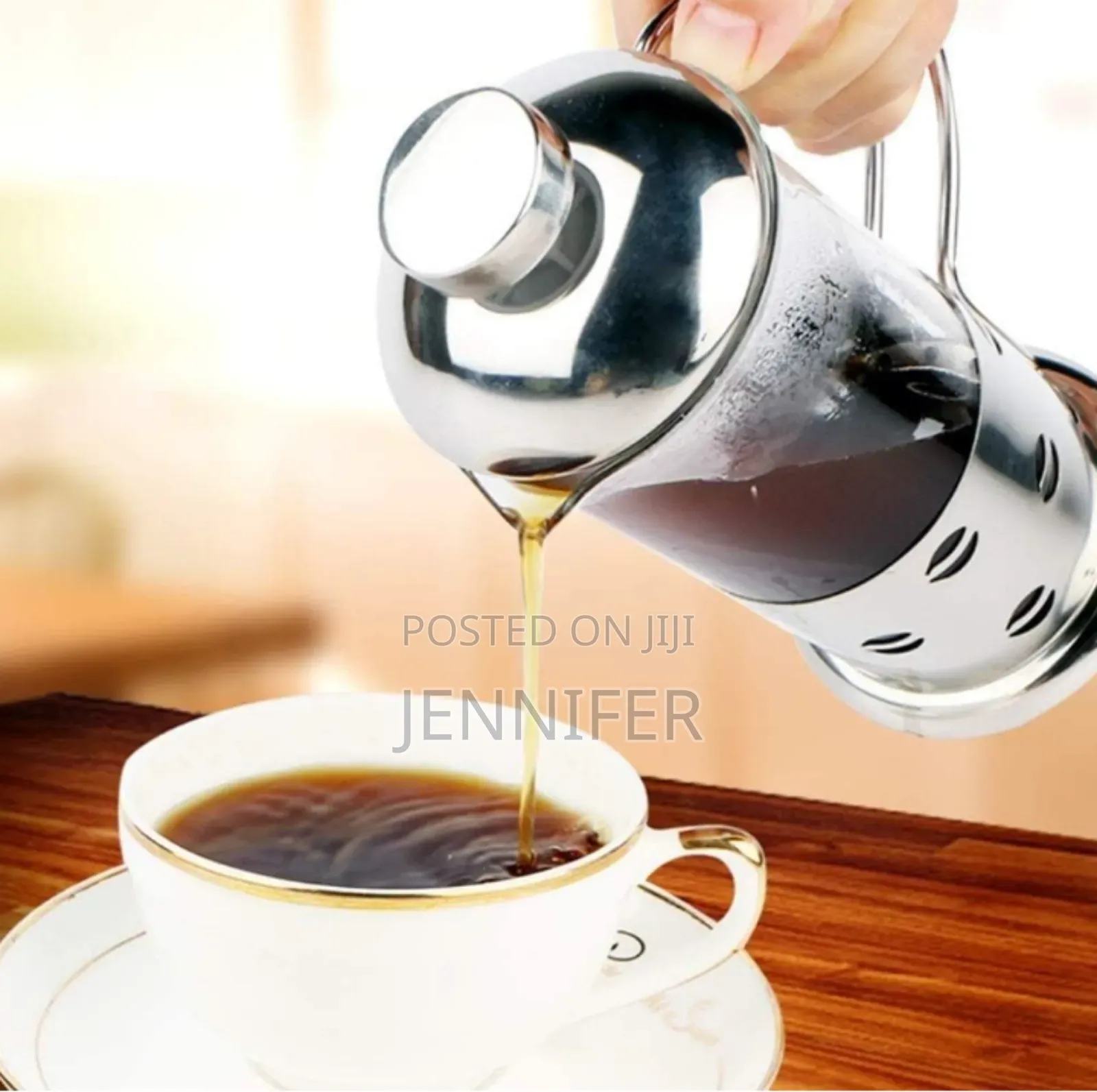 2 Stainless Steel French Press Coffee Filter Pot (Tea Maker)