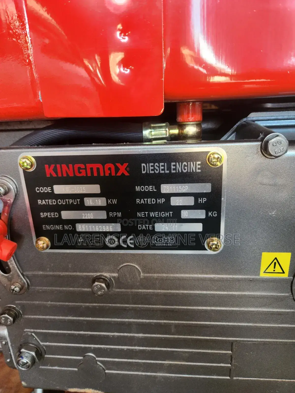 Diesel Engine Water Cooled 22 Hose Power