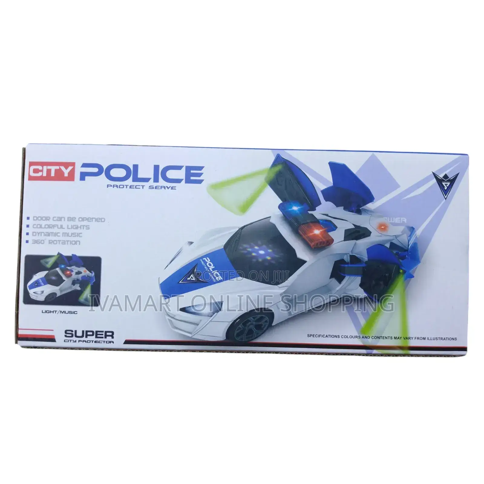 Police Car Toy for Kids - Doors Open, Dump and Go