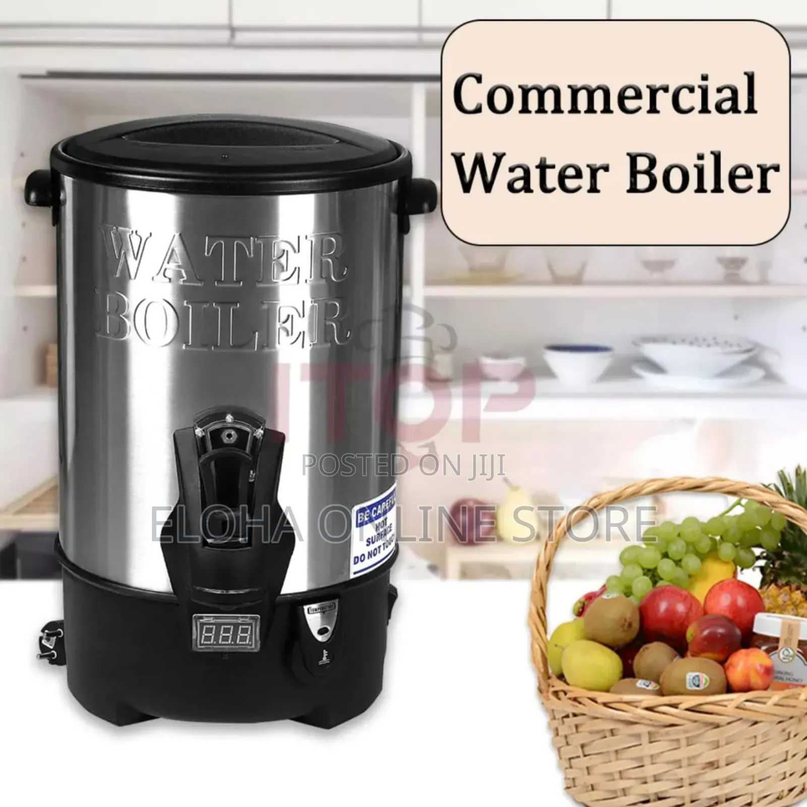 20l Commercial Hot Water Boiler Tea Warmer – Black Silver