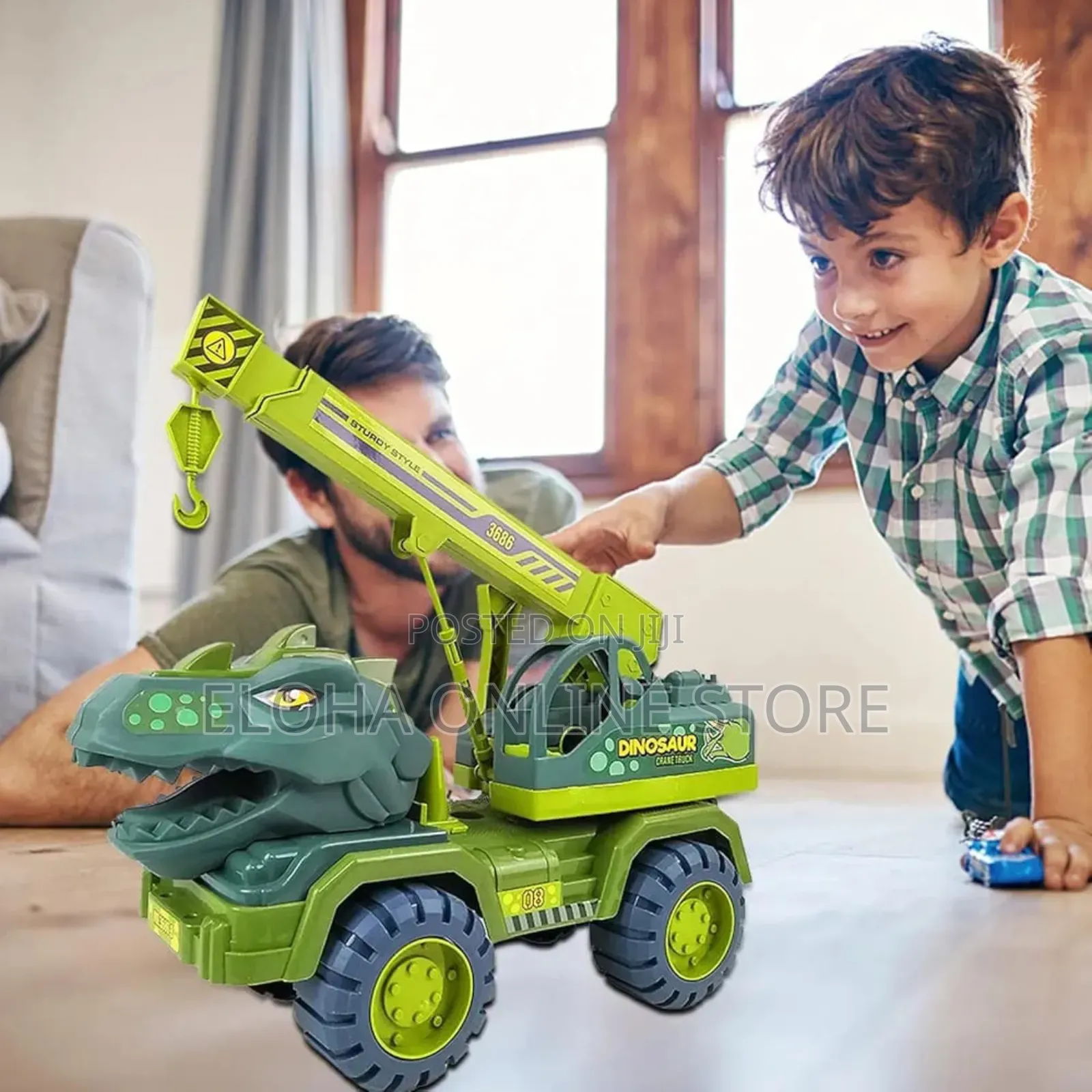 Children Dinosaur Crane Truck Car Toys