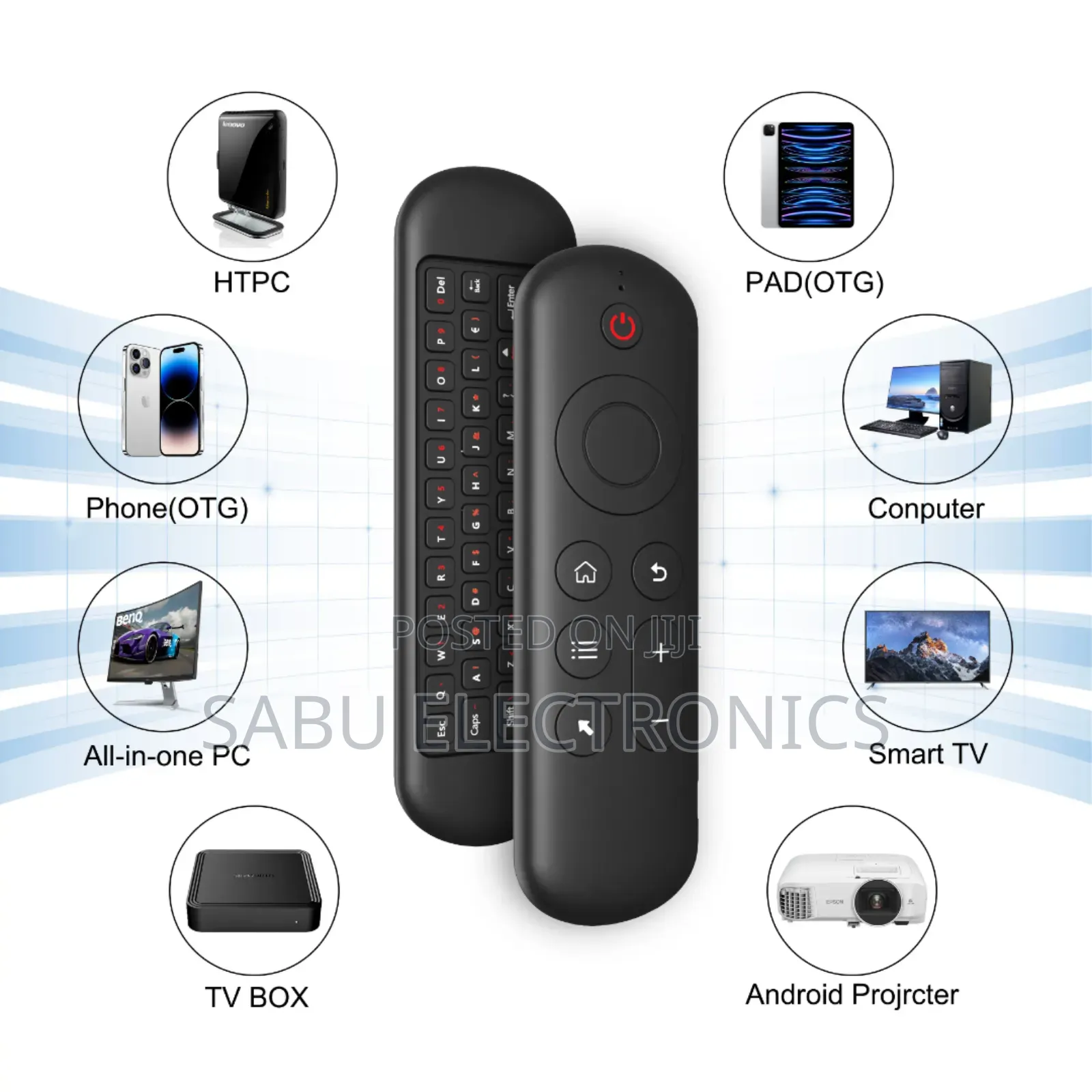 Air Mouse and Keyboard Remote- TVS- Tv Stick - Tv Box- Black