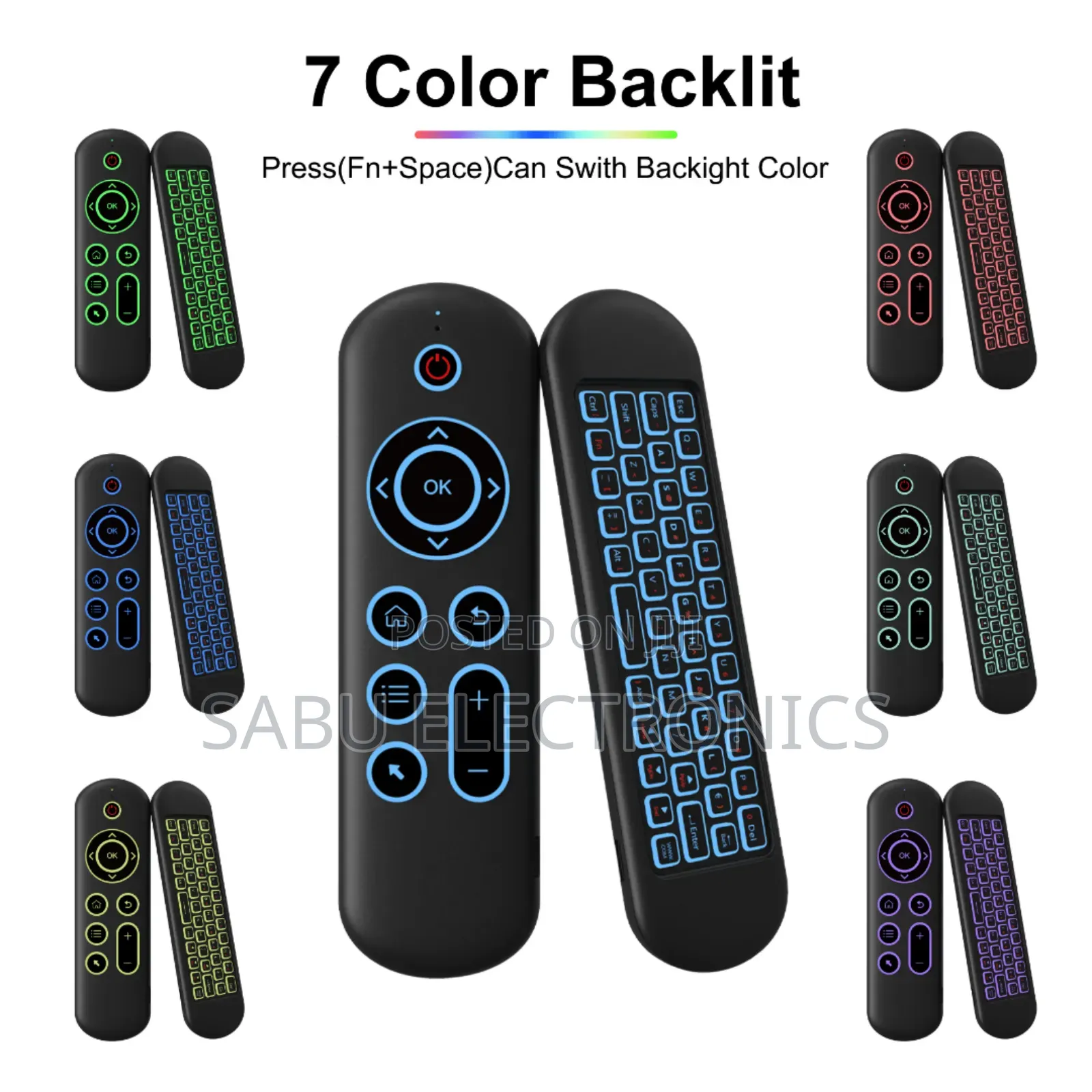 Air Mouse and Keyboard Remote- TVS- Tv Stick - Tv Box- Black