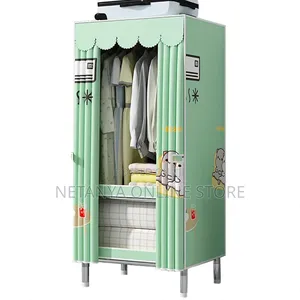 Photo - Portable Metallic Wardrobe Closet