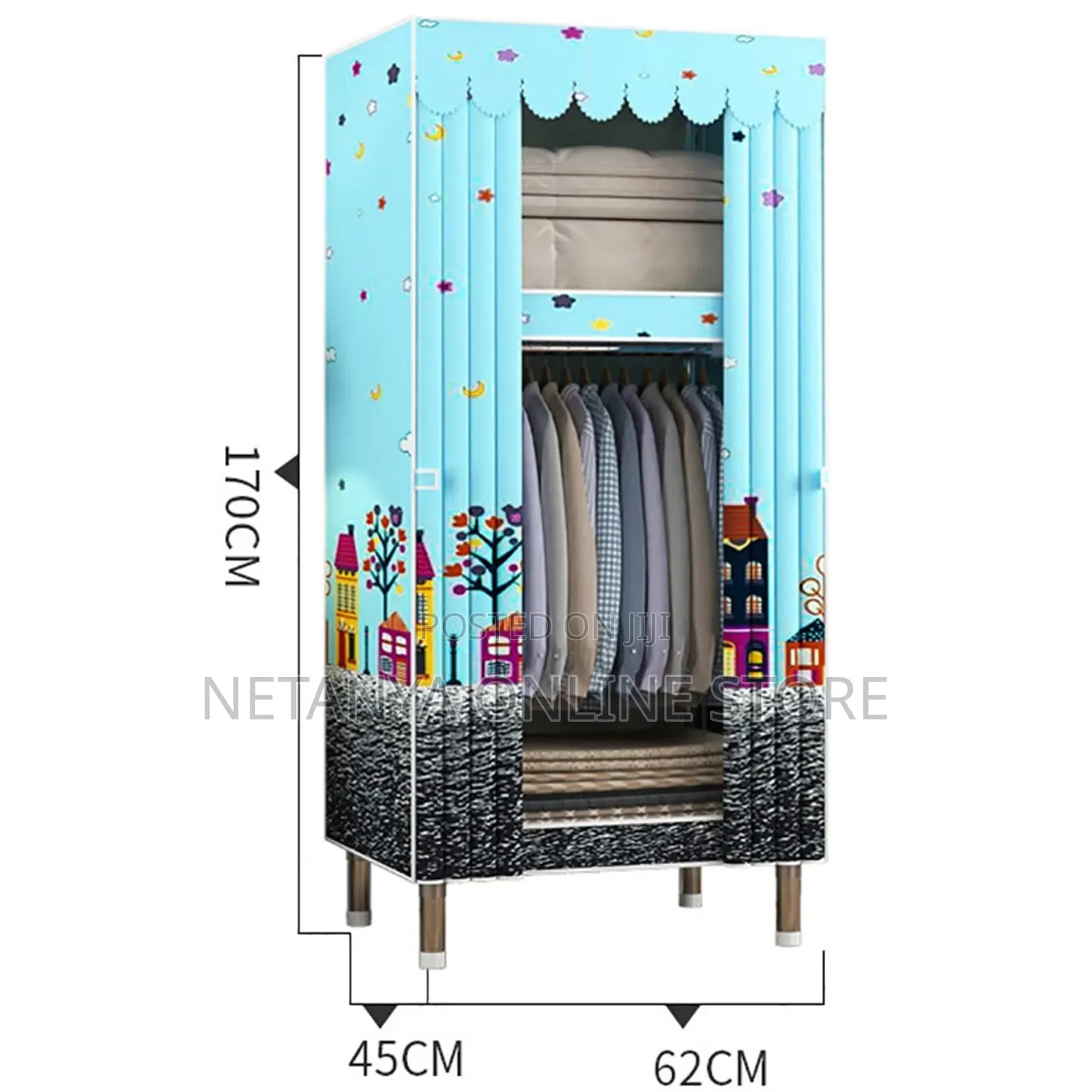 Portable Metallic Wardrobe Closet