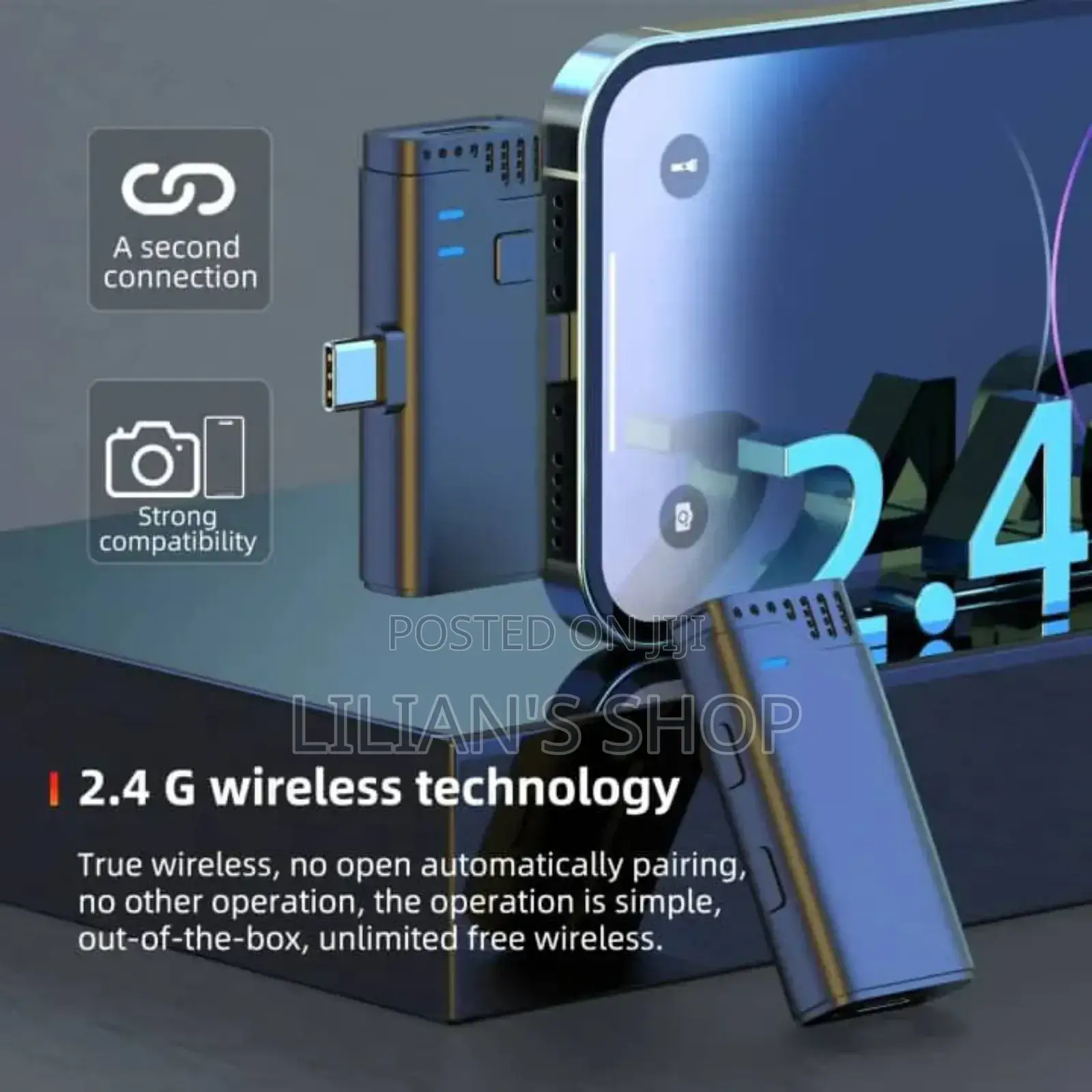2.4g Wireless Microphone for Mobile and Camera