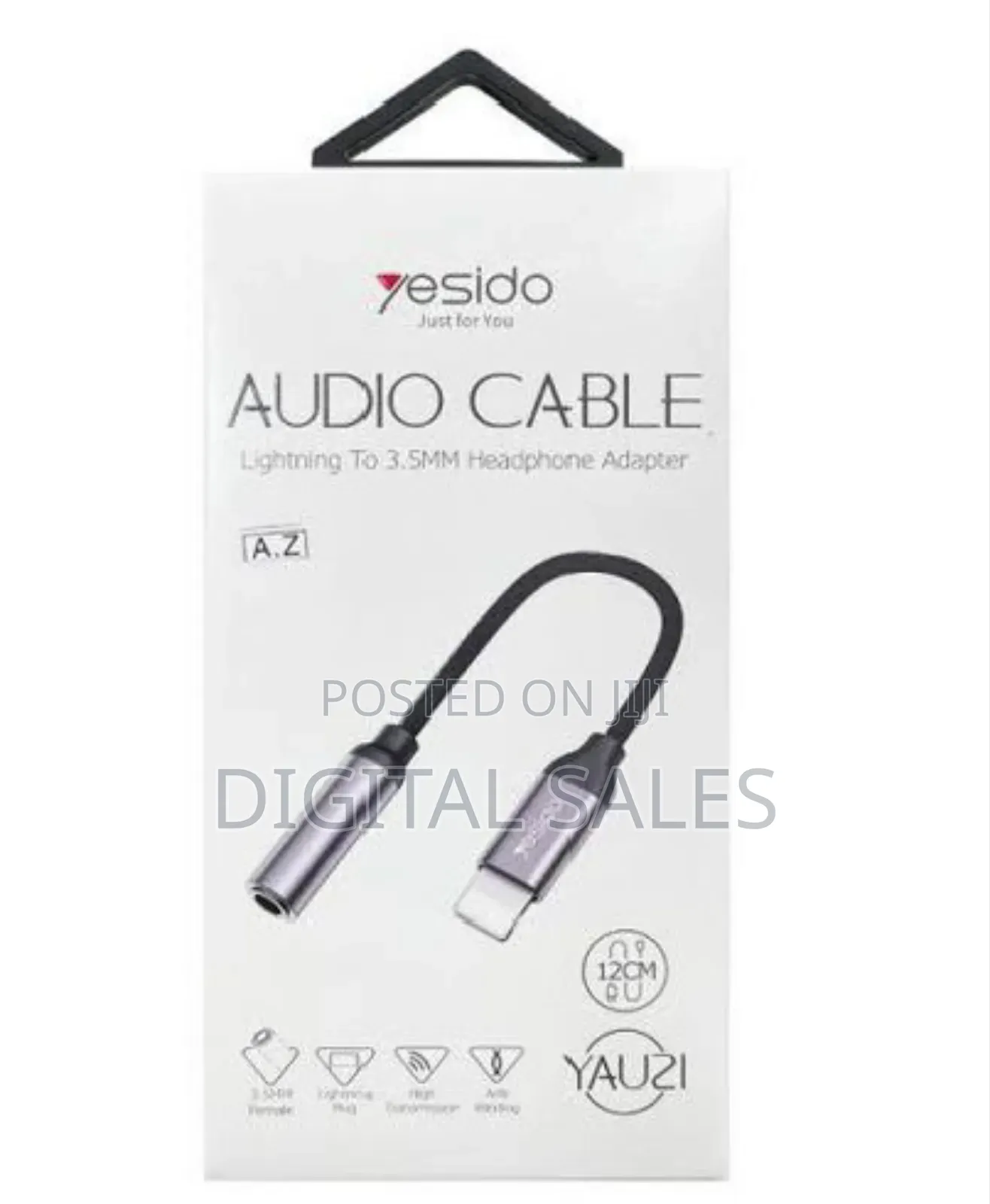 Yesido Audio Cable Lightning Usb-C to 3.5mm Headphoneadapter