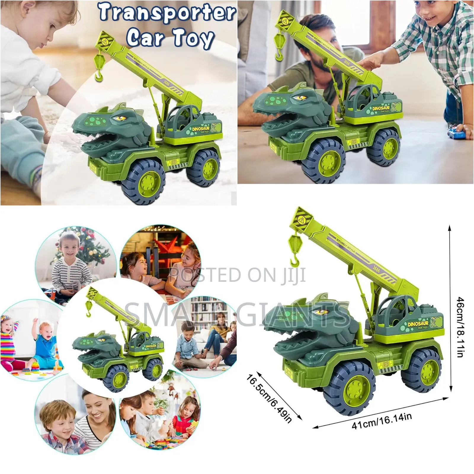 Children's Dinosaur Crane Truck Car Toys