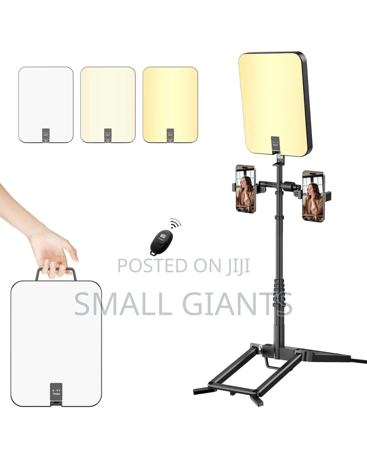 Rechargeable Led Video Light With Stand Phone Holders