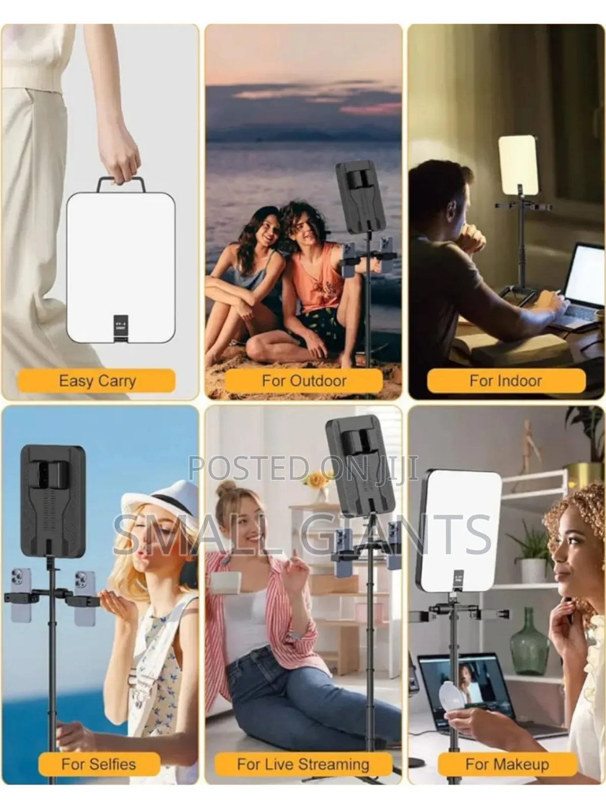 Rechargeable Led Video Light With Stand Phone Holders