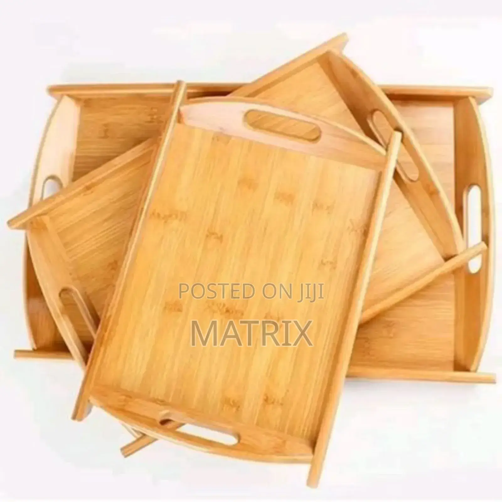 Big Wooden Trays, 3pcs - Brown