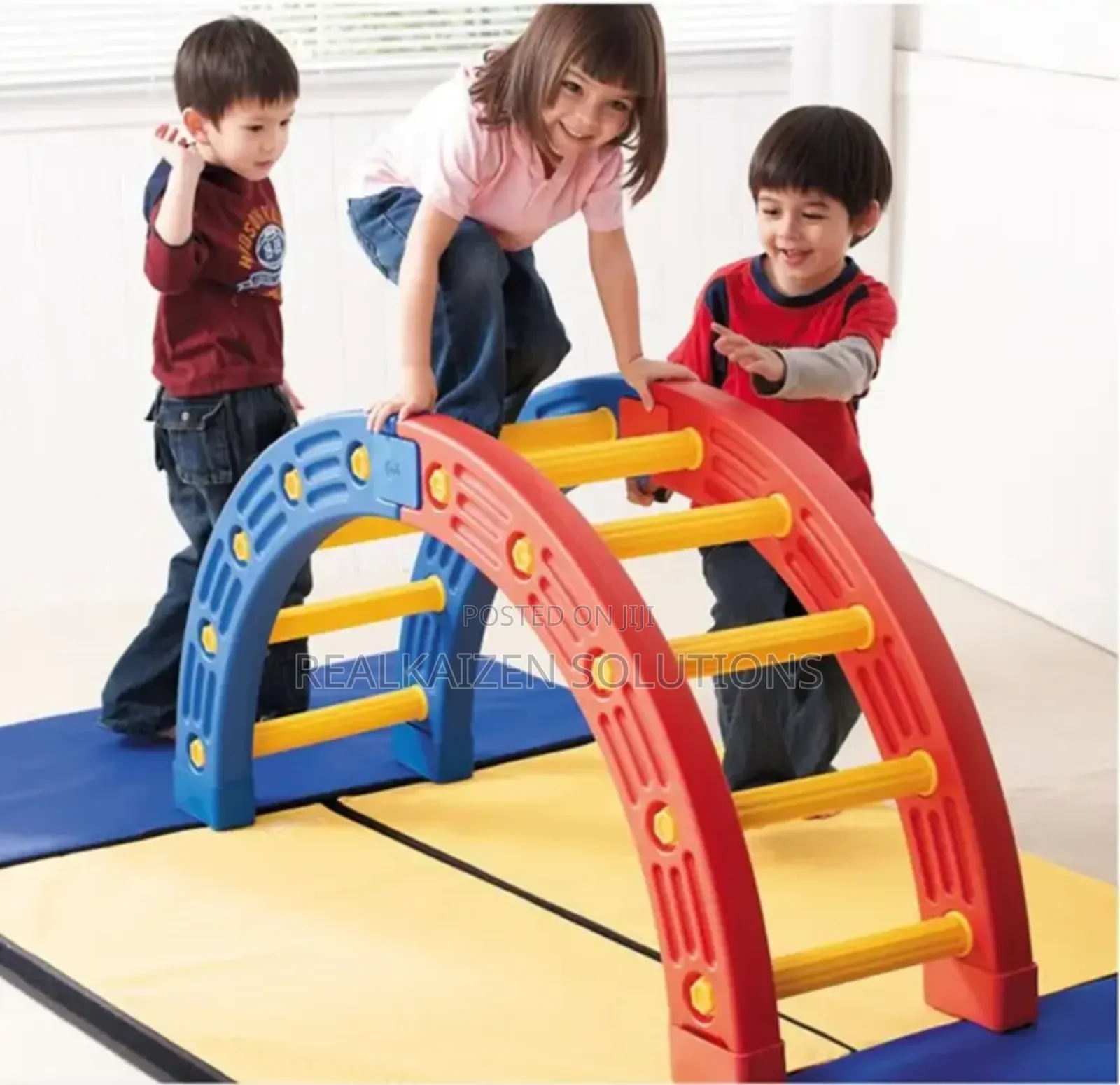 Indoor Kids Montessori Climbing Arch Ladders Jungle Gym