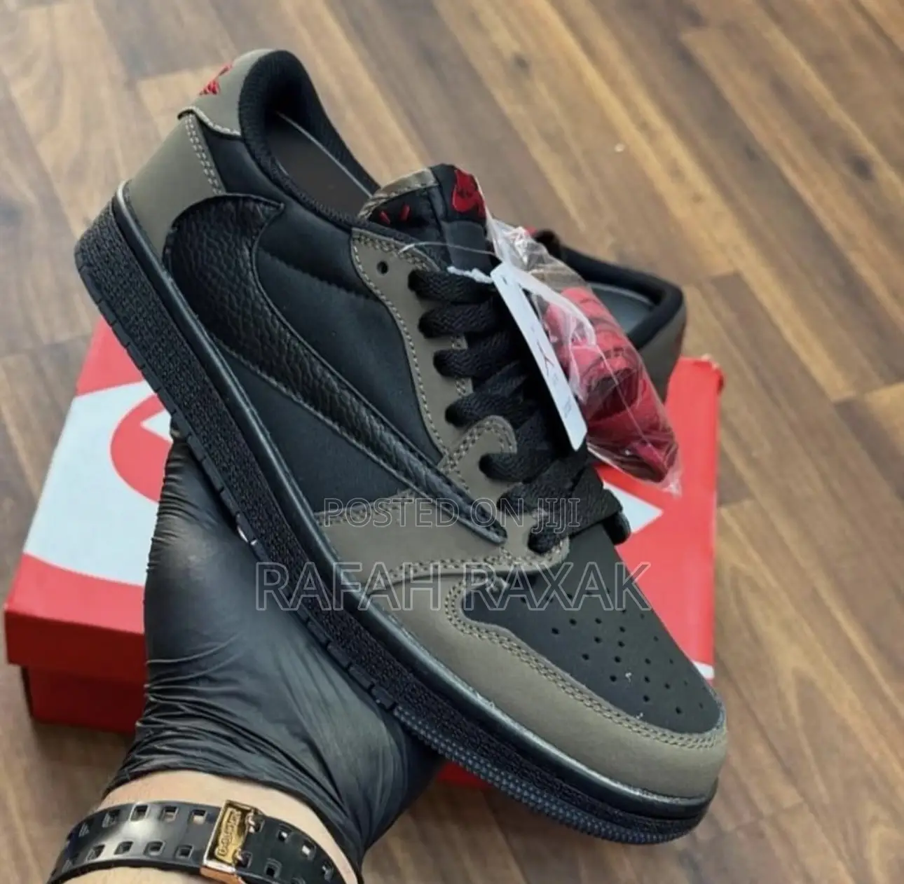 Black/Brown Nike Air Jordan 1 Low Og Travis Scott Sneakers