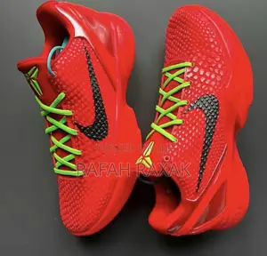 Nike Kobe 6 Bright Crimson Reverse Grinch Basketball Sneaker