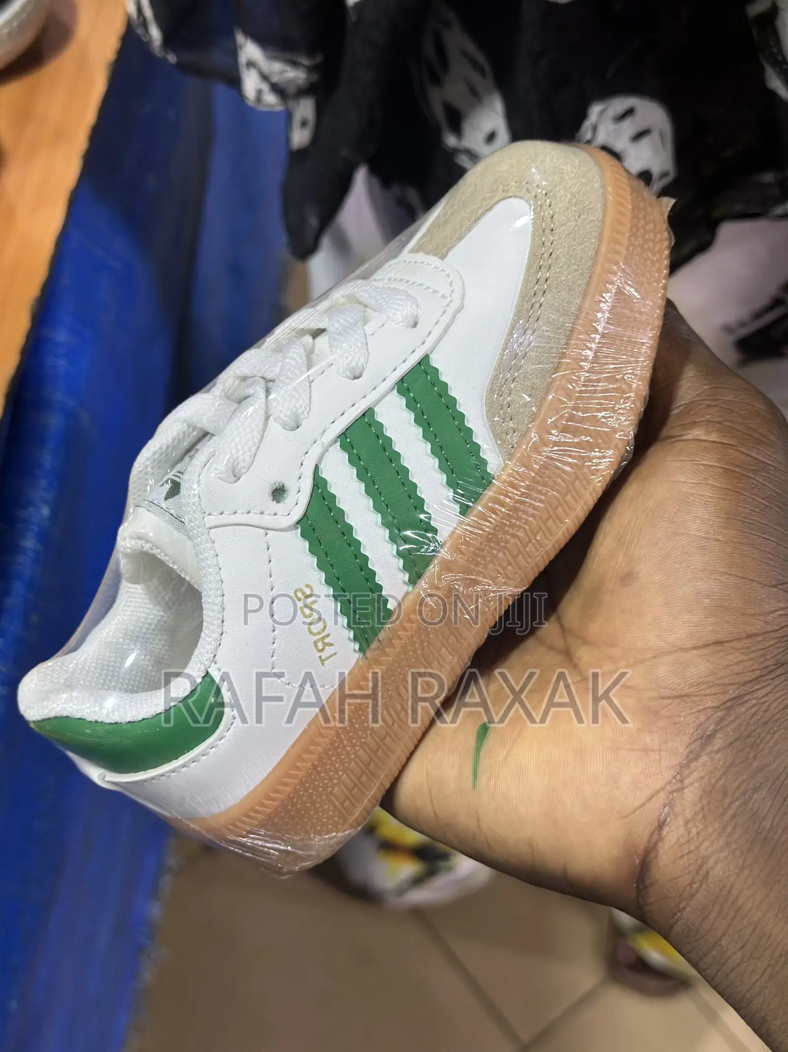White/Green Adidas Sport Kid’S Sneakers