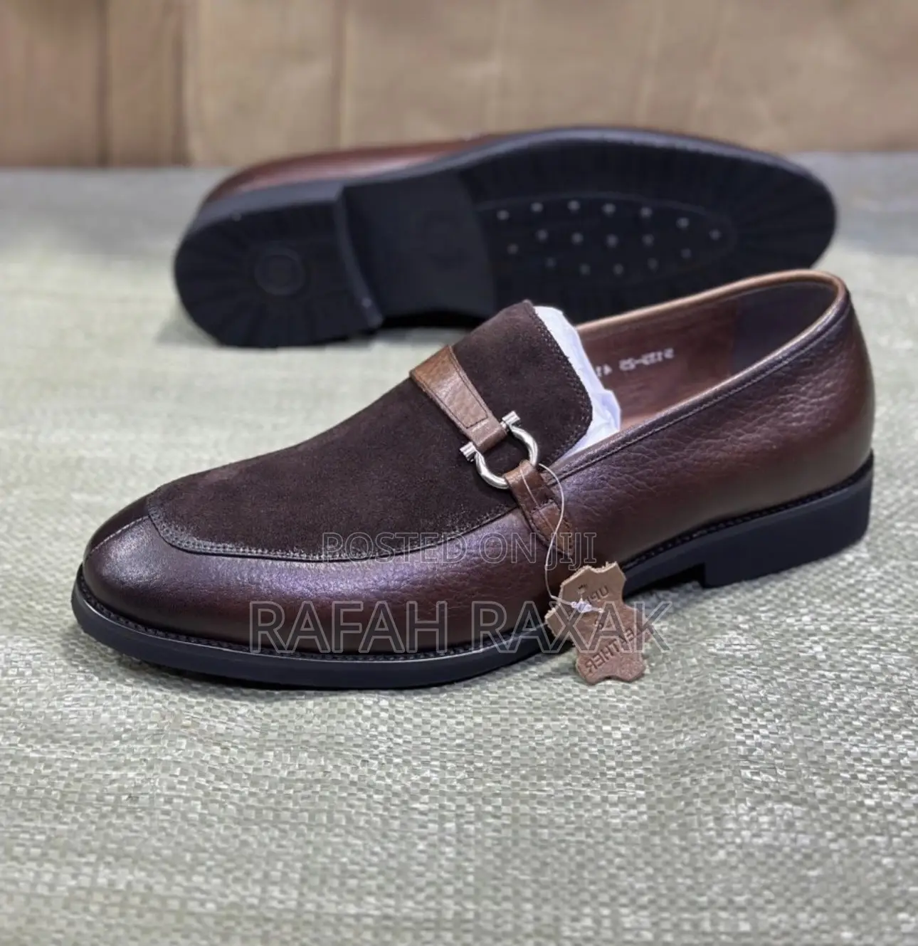 Brown Franco Banetti Leather/Suede Patent Gentle Loafers