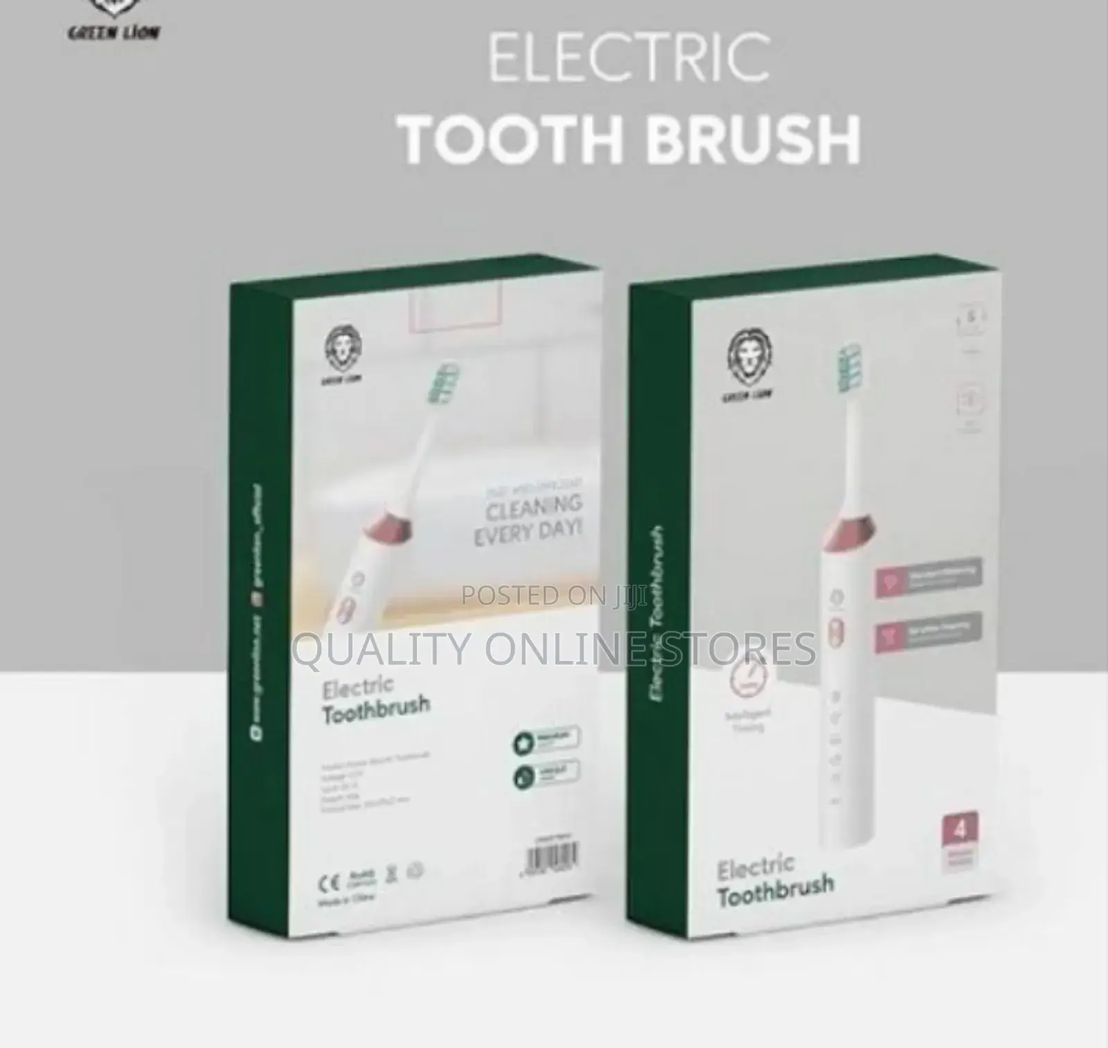 Green Lion Smart Electric Toothbrush With 4 Brush Heads