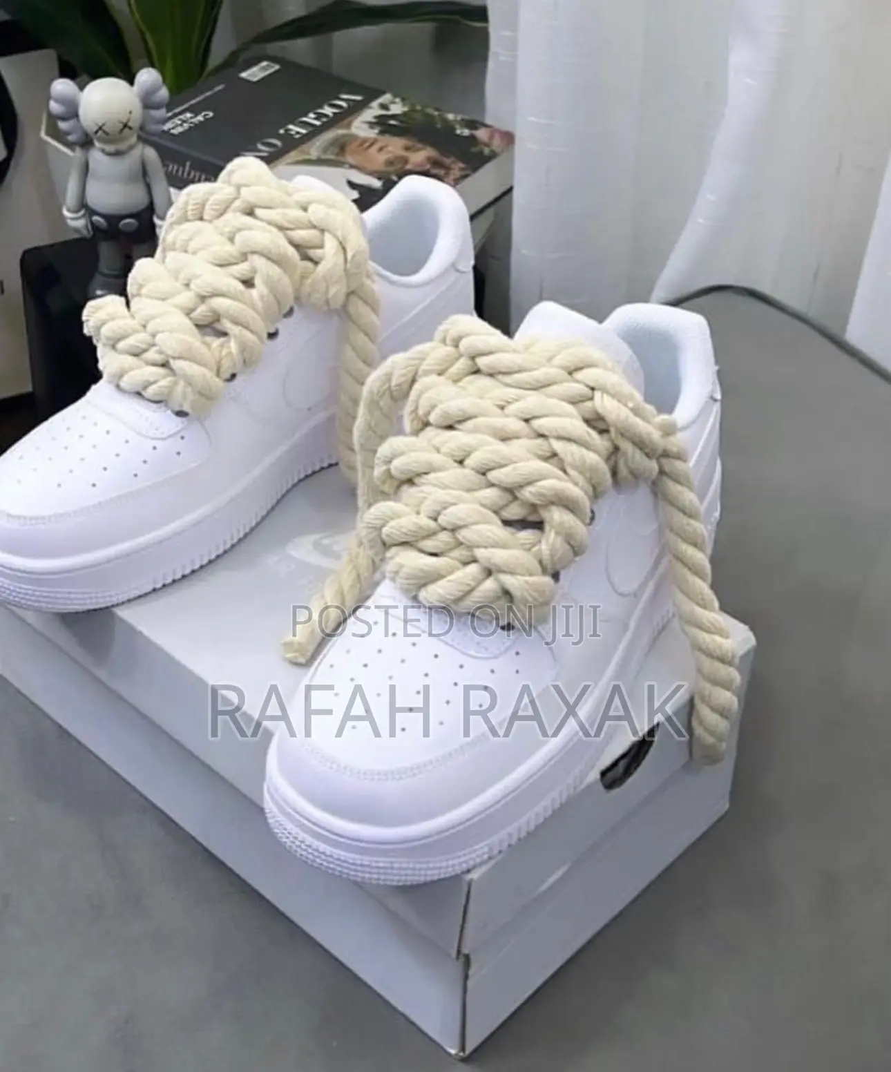 Nike Air Force 1 Rope Lace Cream White Luxury Sneakers
