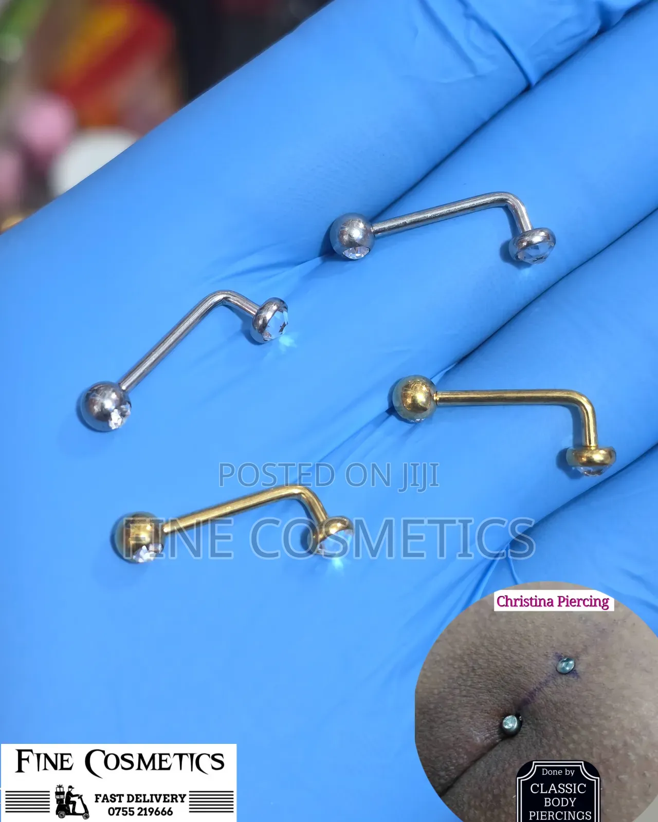 Christina Piercing Jewelry 14g Internaly Threaded L Bent Bar