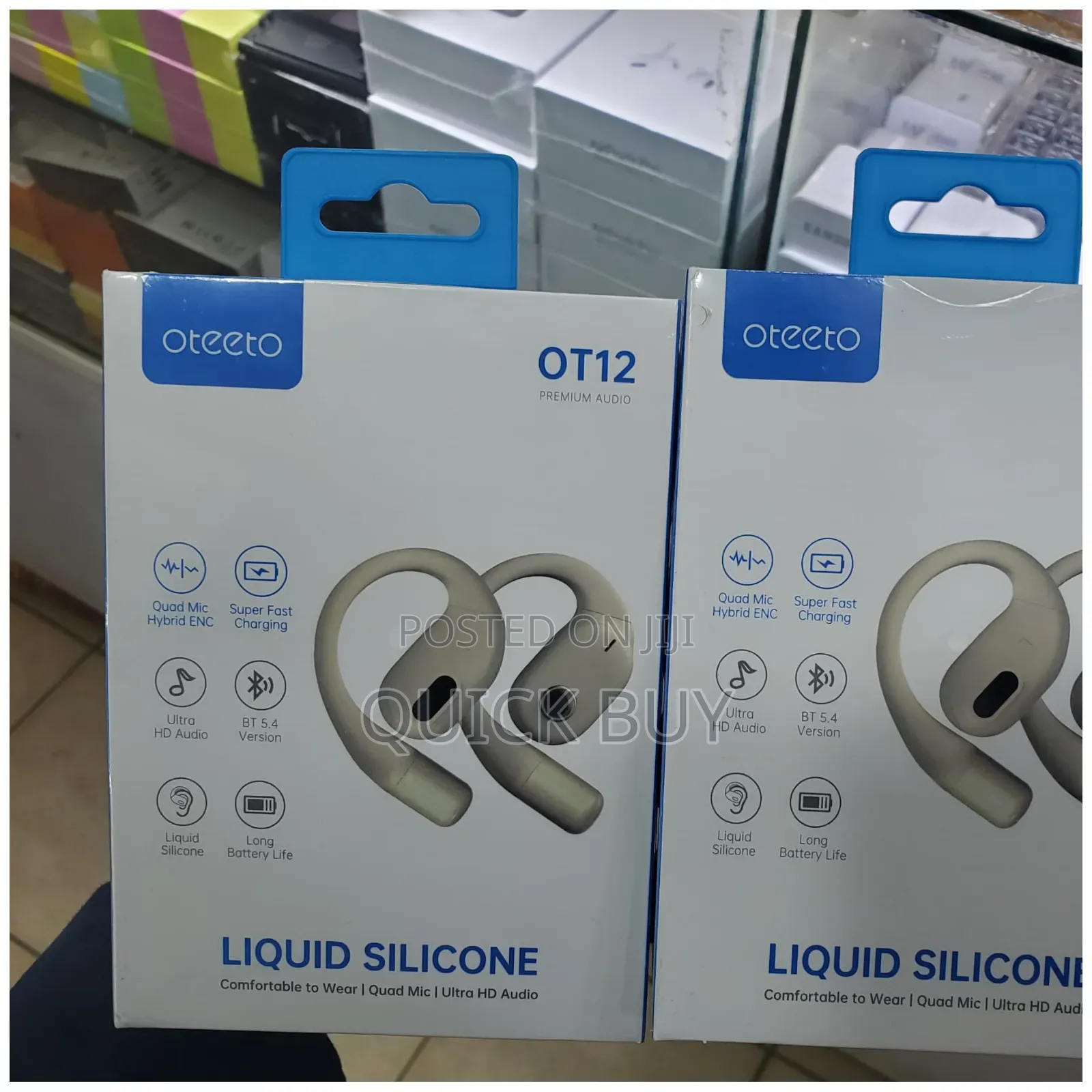 Durable Oteeto Wireless Base Ear Clip Earphones
