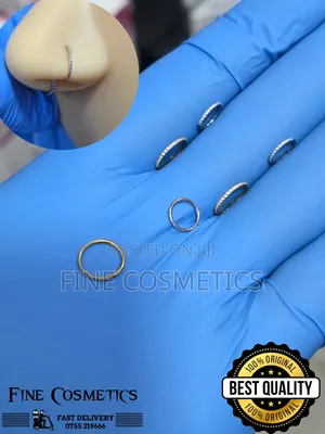 1pc Original Nosering Titanium Click Crystal Hoop Nose Ring