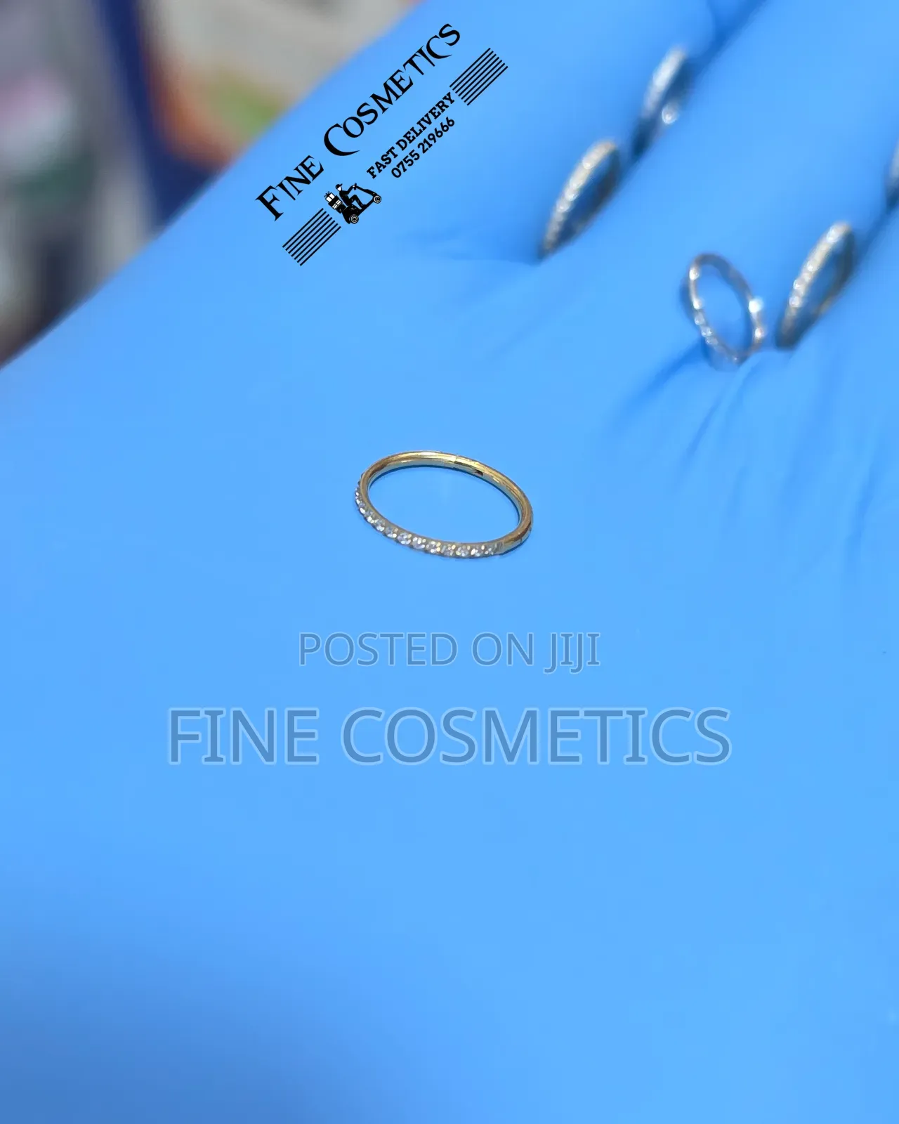 1pc Original Nosering Titanium Click Crystal Hoop Nose Ring