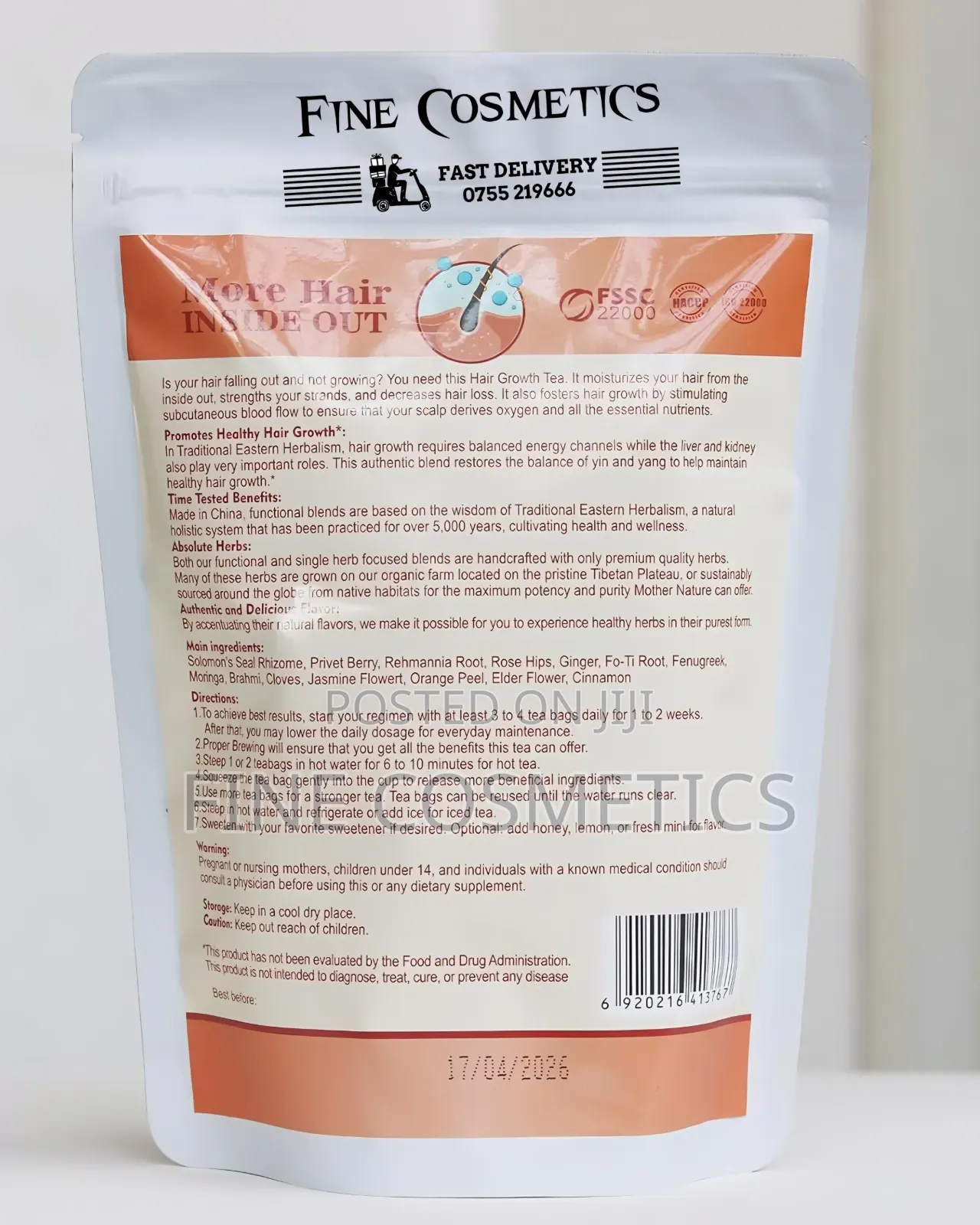 Hair Growth Booster Tea Healthy Follicle Regrowth Inside Out