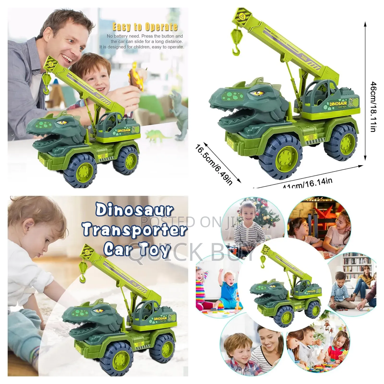 New Children Dinosaur Crane Truck Car Toys