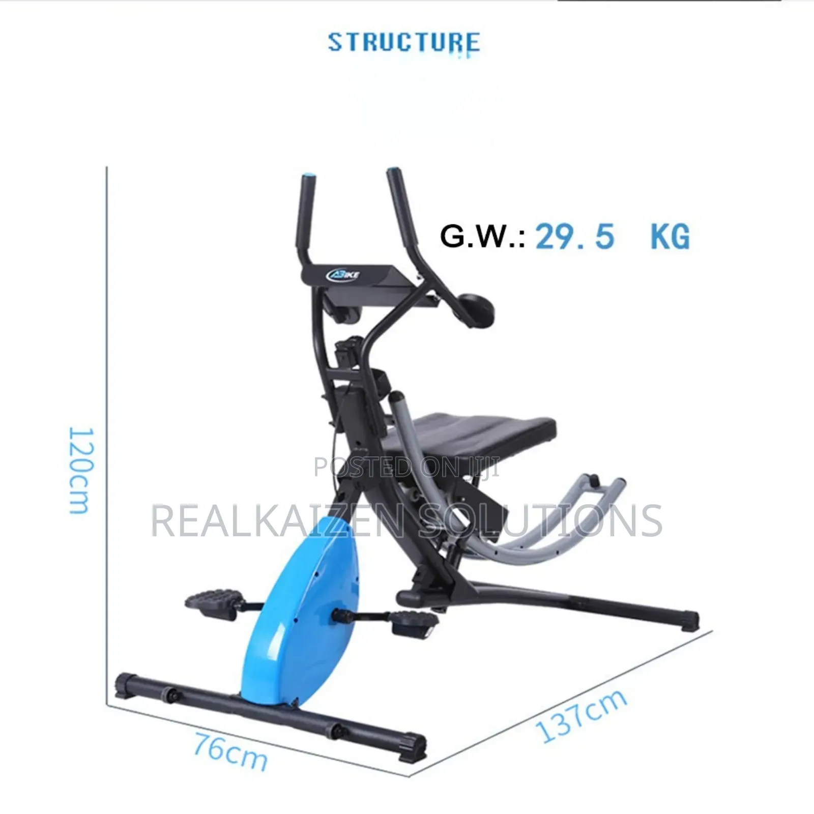 2 in 1 Ab Coaster Pedal Abdominal Machine Fitness Equipment