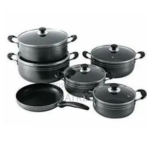 Non-Stick Saucepans Cookware Pots- Black.