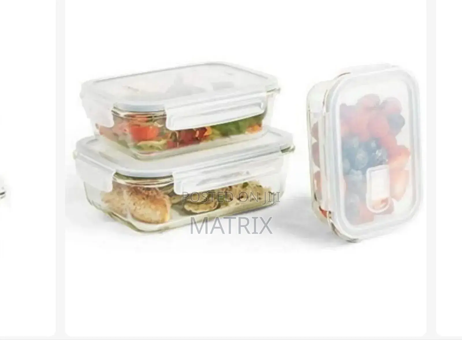 3 Piece Food Safe Microwave Oven Safe Glass Bowls