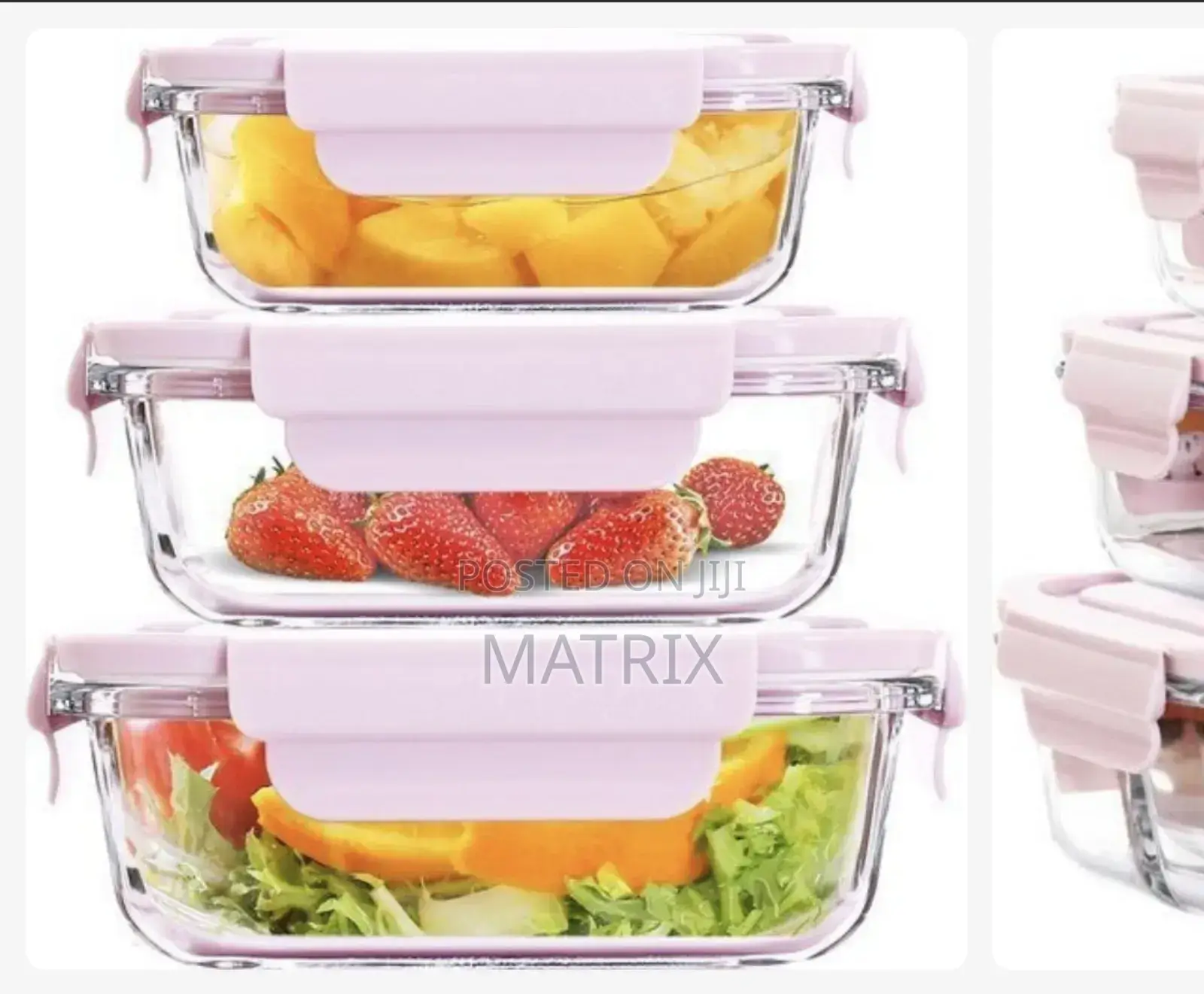 3 Piece Food Safe Microwave Oven Safe Glass Bowls