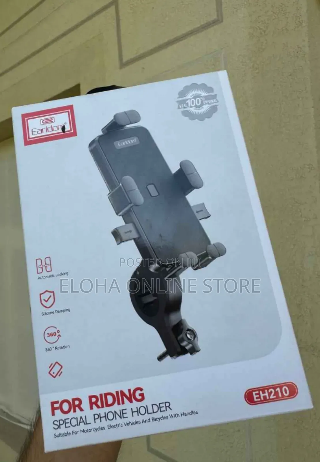 Earldom Eh210 Self Locking Anti Theft Motor Phone Holder
