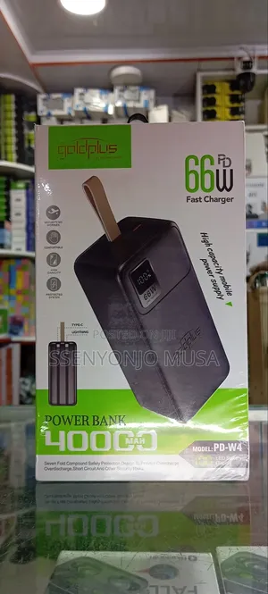 Goldplus 66w Pd Fast Charger Power Bank 40000mah - Type-C