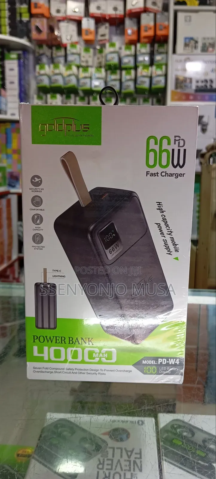 Goldplus 66w Pd Fast Charger Power Bank 40000mah - Type-C