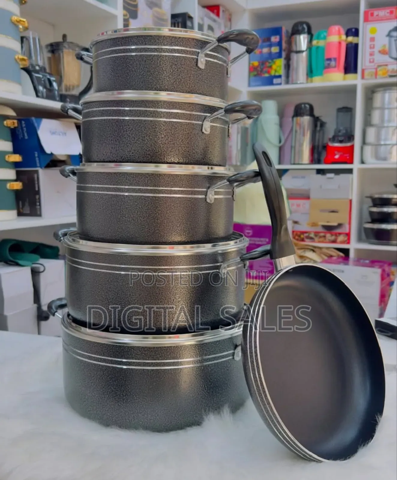 6pc Non Sticky Cooking Pot Set