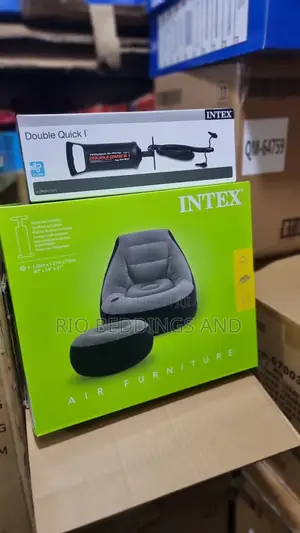 Air Soafa Chair With Stool and Pump