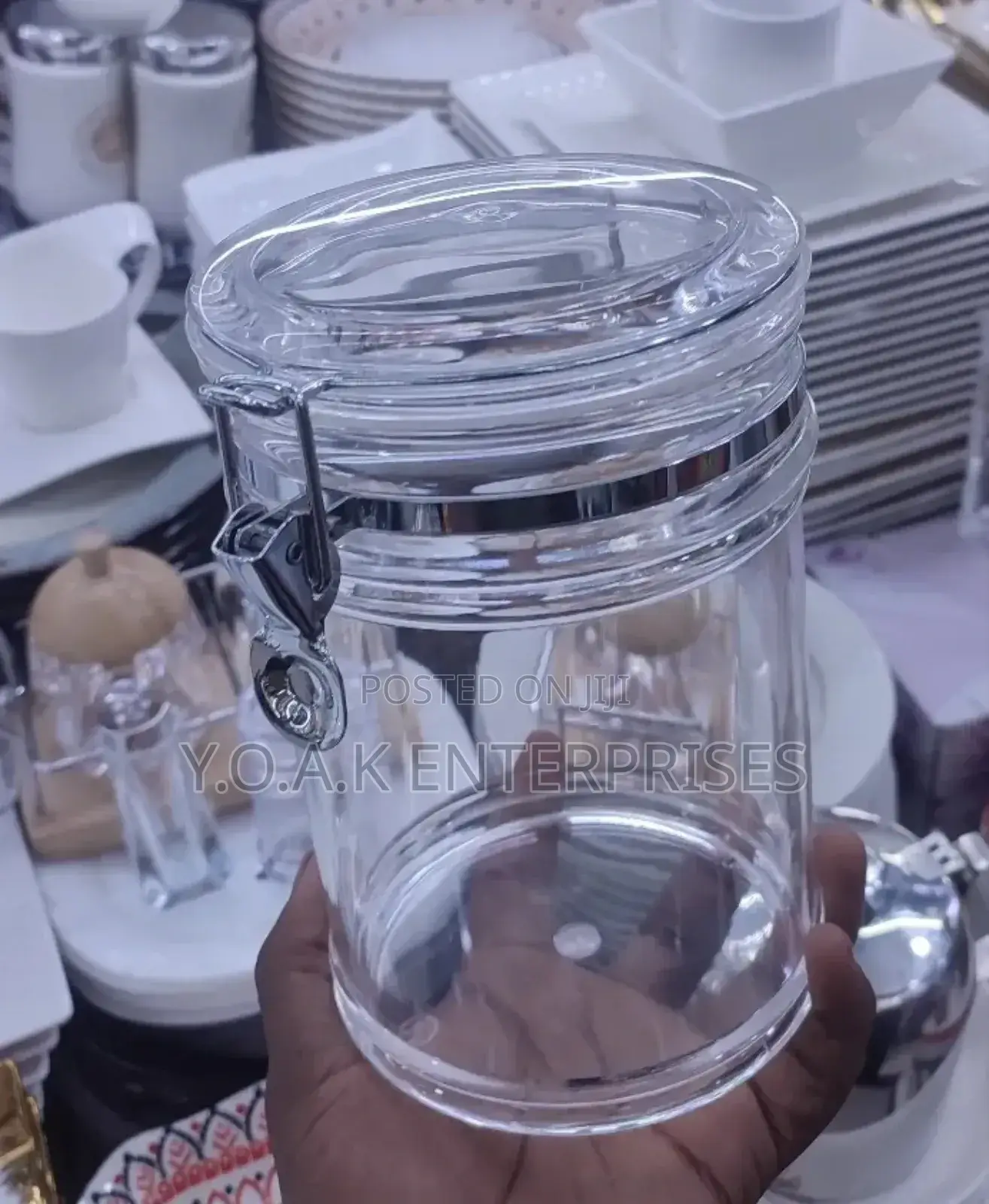 Transparent Air Tight Melamine Sugar Bowl Set
