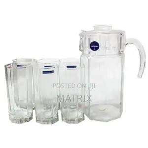 Luminarc 6 Pieces of Juice Glasses Cups and 1 Jar Water Set