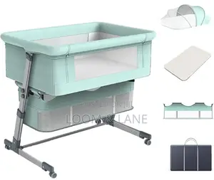 3 in 1 Adjustable Height Baby Bed With Storage Basket
