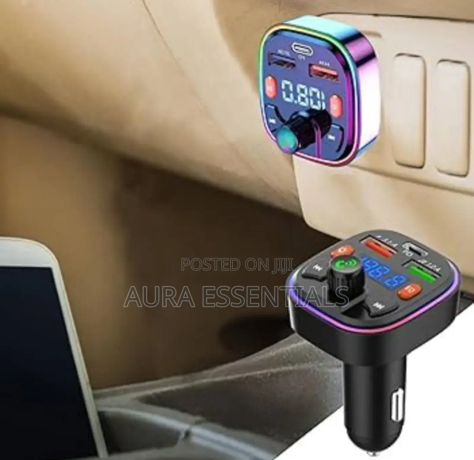 Earldom M110 4-in-1 Car Charger With Fm Transmitter