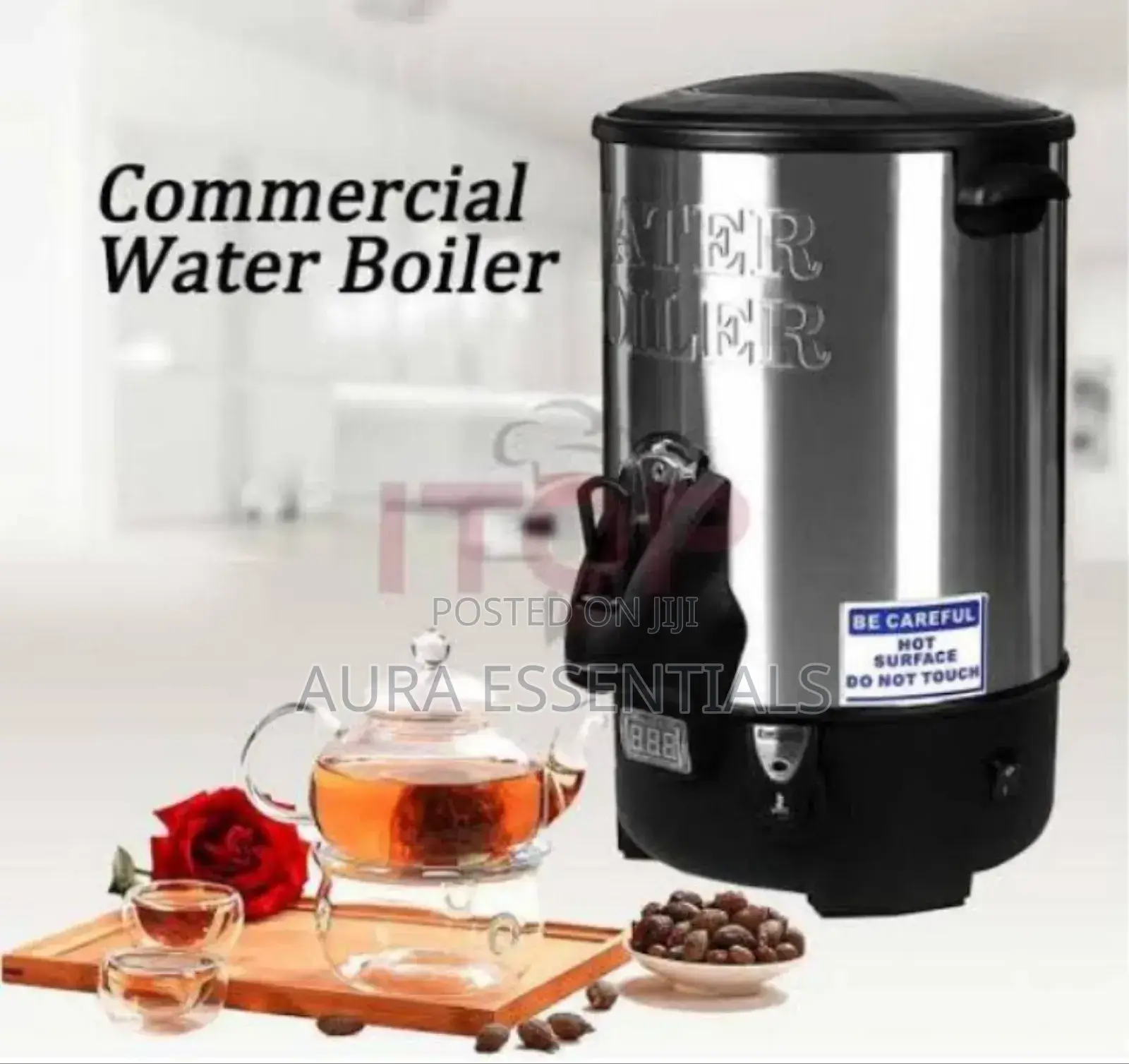 20l Commercial Hot Water Boiler Tea Warmer – Black Silver