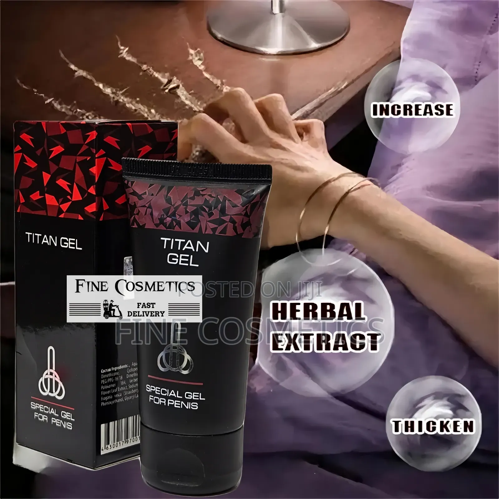 Original Titan Gel, Intimate Penis Enlargement Cream for Men