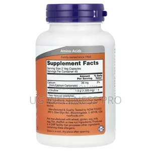 Now Foods, L-Citrulline, 750 Mg, 90 Veg Capsules