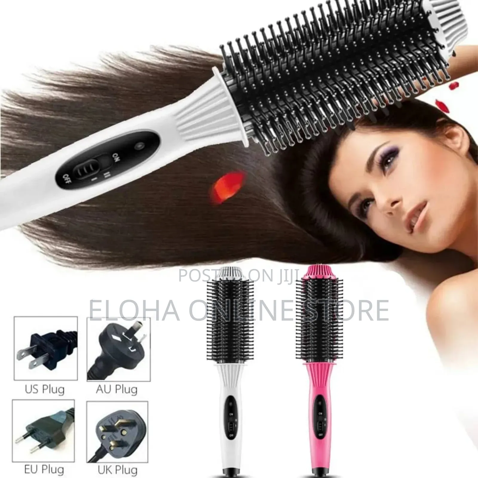 2-in-1 Hair Straightener Brush Comb